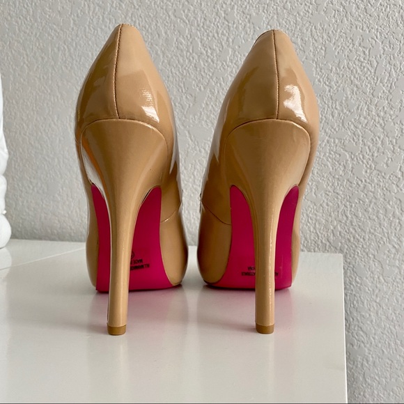 Nude AMI Clubwear Platform Peep-toe Heels - Picture 6 of 10